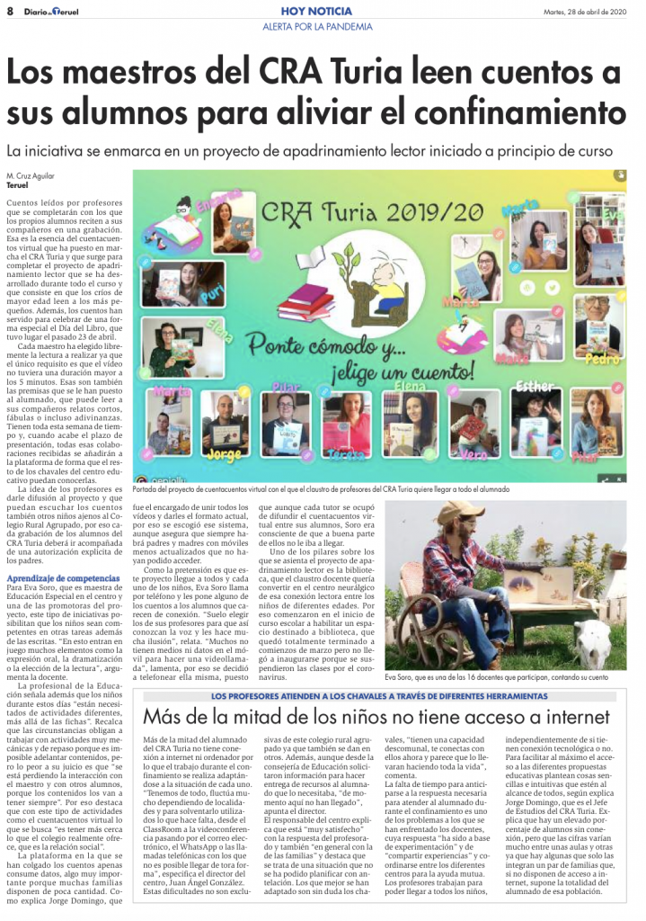 Artículo en Diario de Teruel